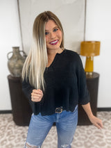 Take A Look Top - Black FINAL SALE