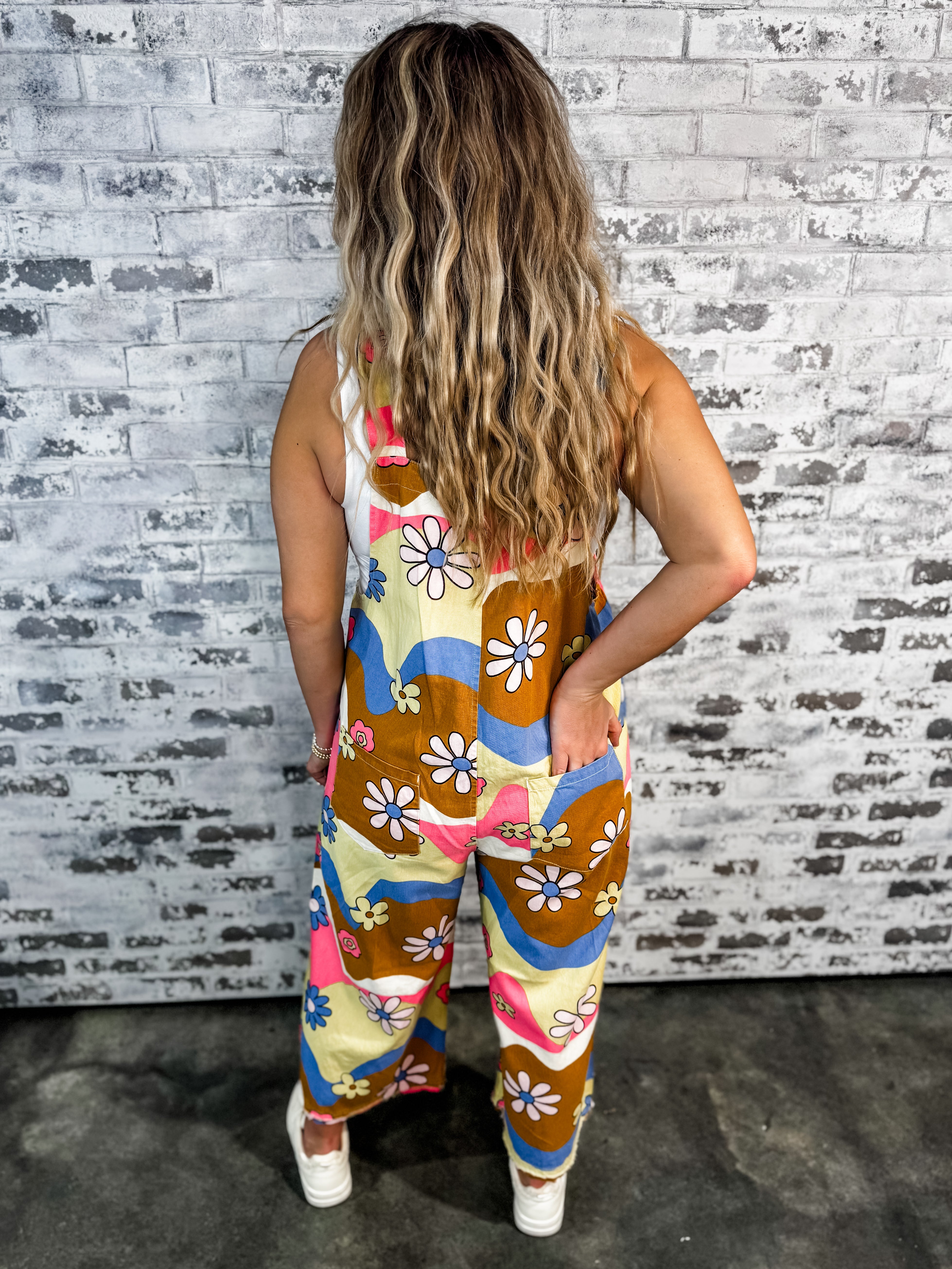 Sunfade Print Overalls