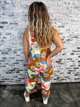Sunfade Print Overalls