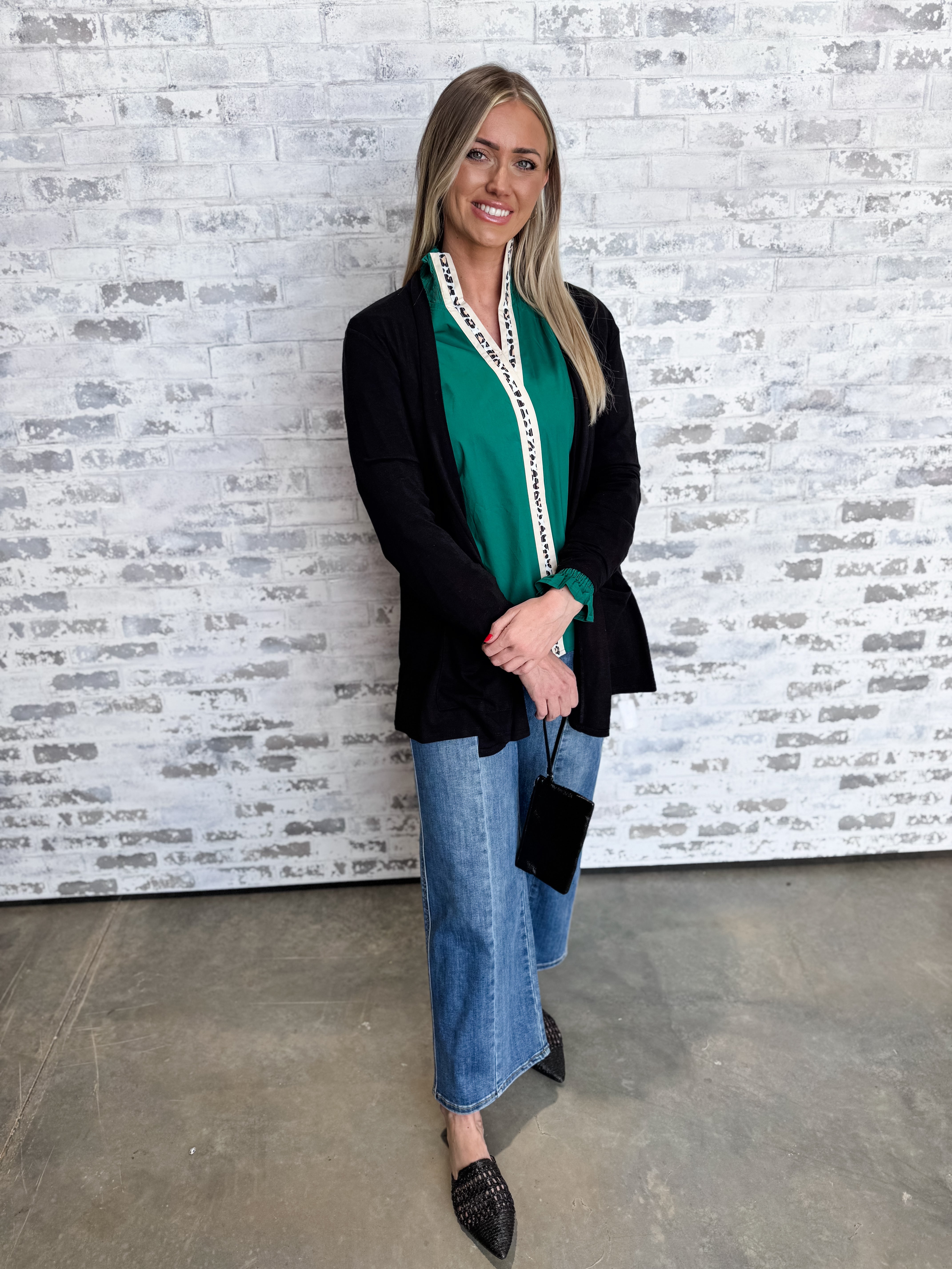 Pocket & Ease Cardigan - Black