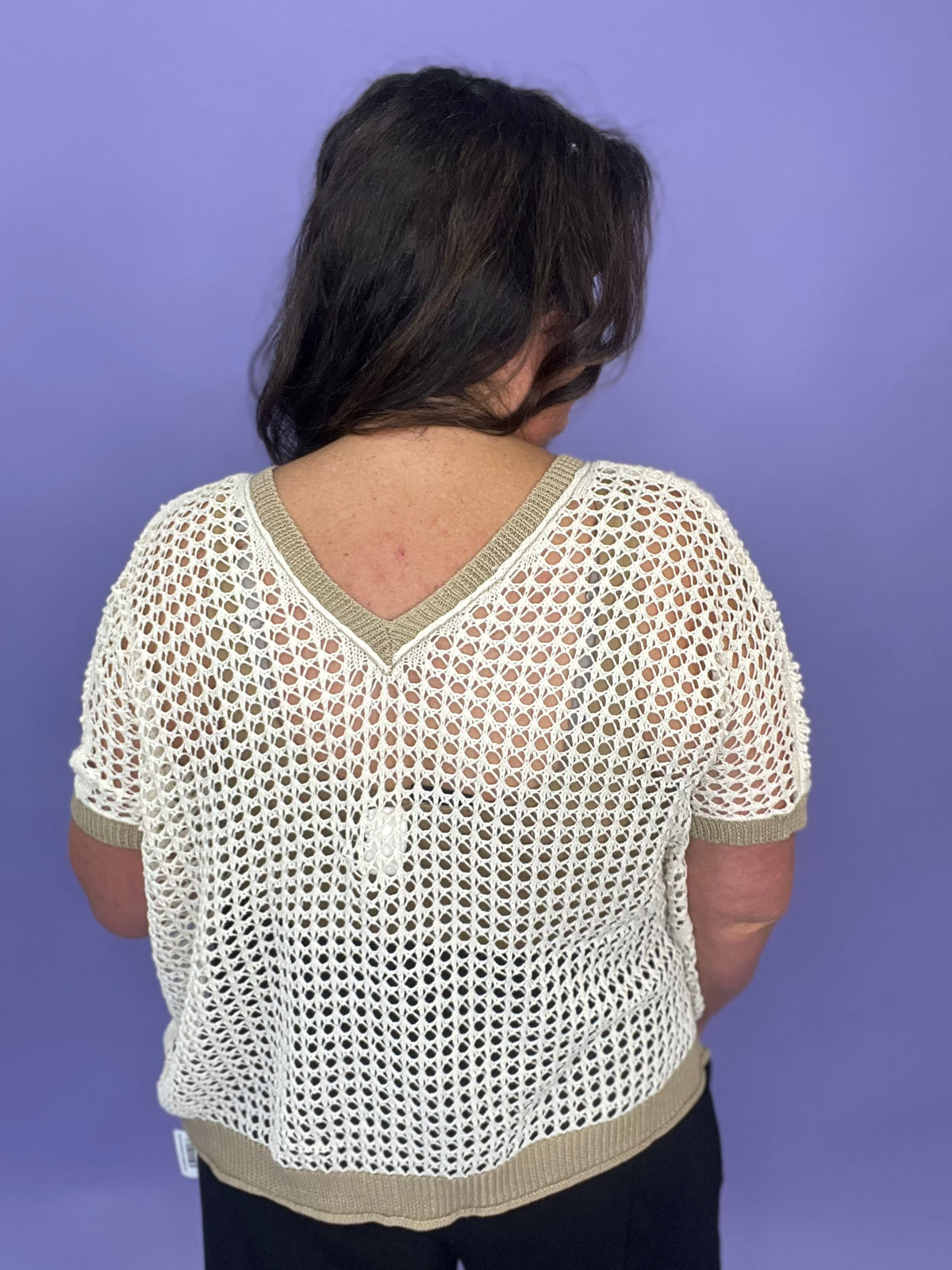 Peace Out Crochet Knit Sweater