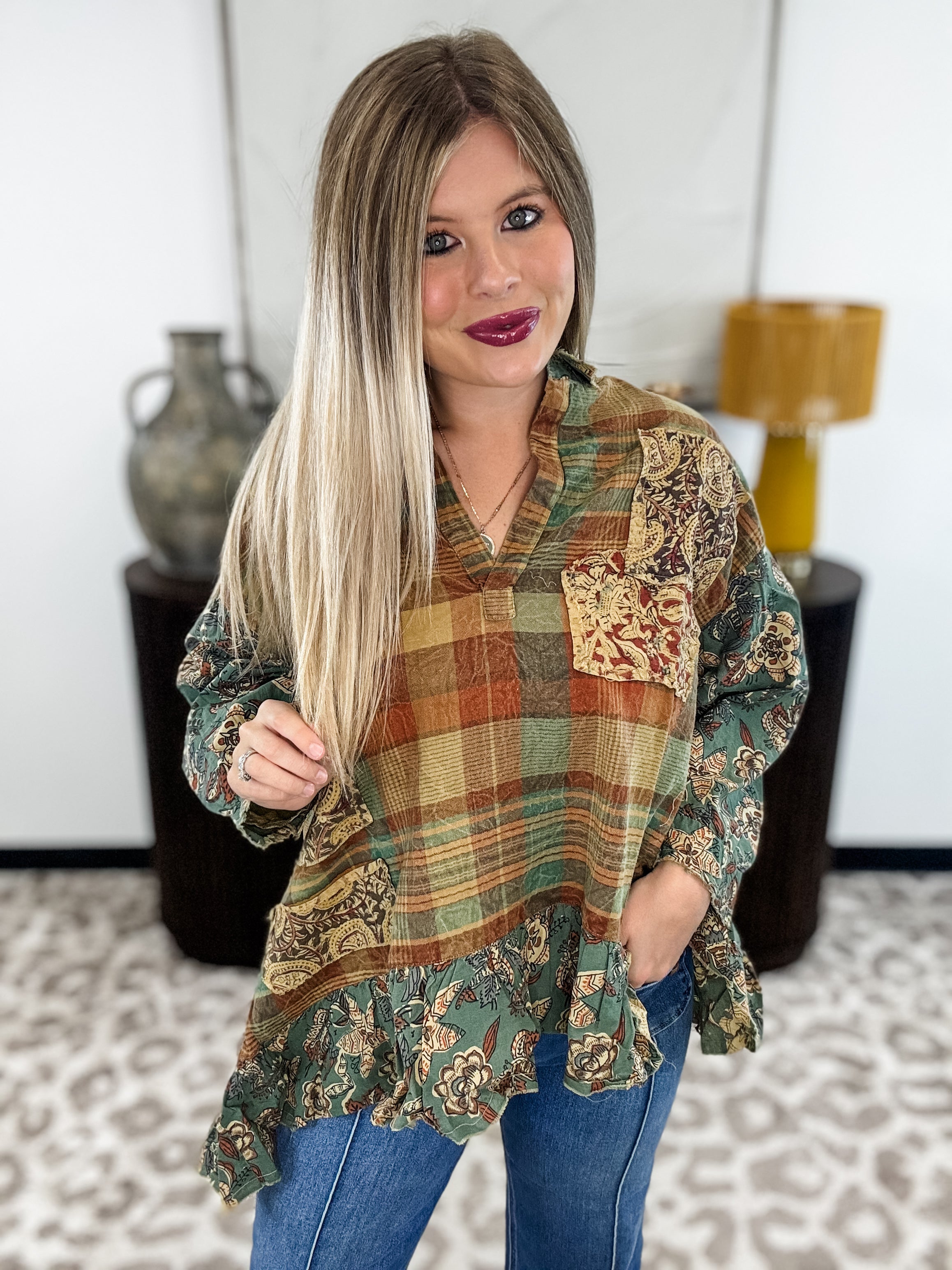 Jaded Gypsy Stormy Skies Top