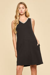 Chic Ease Swing Dress - Black