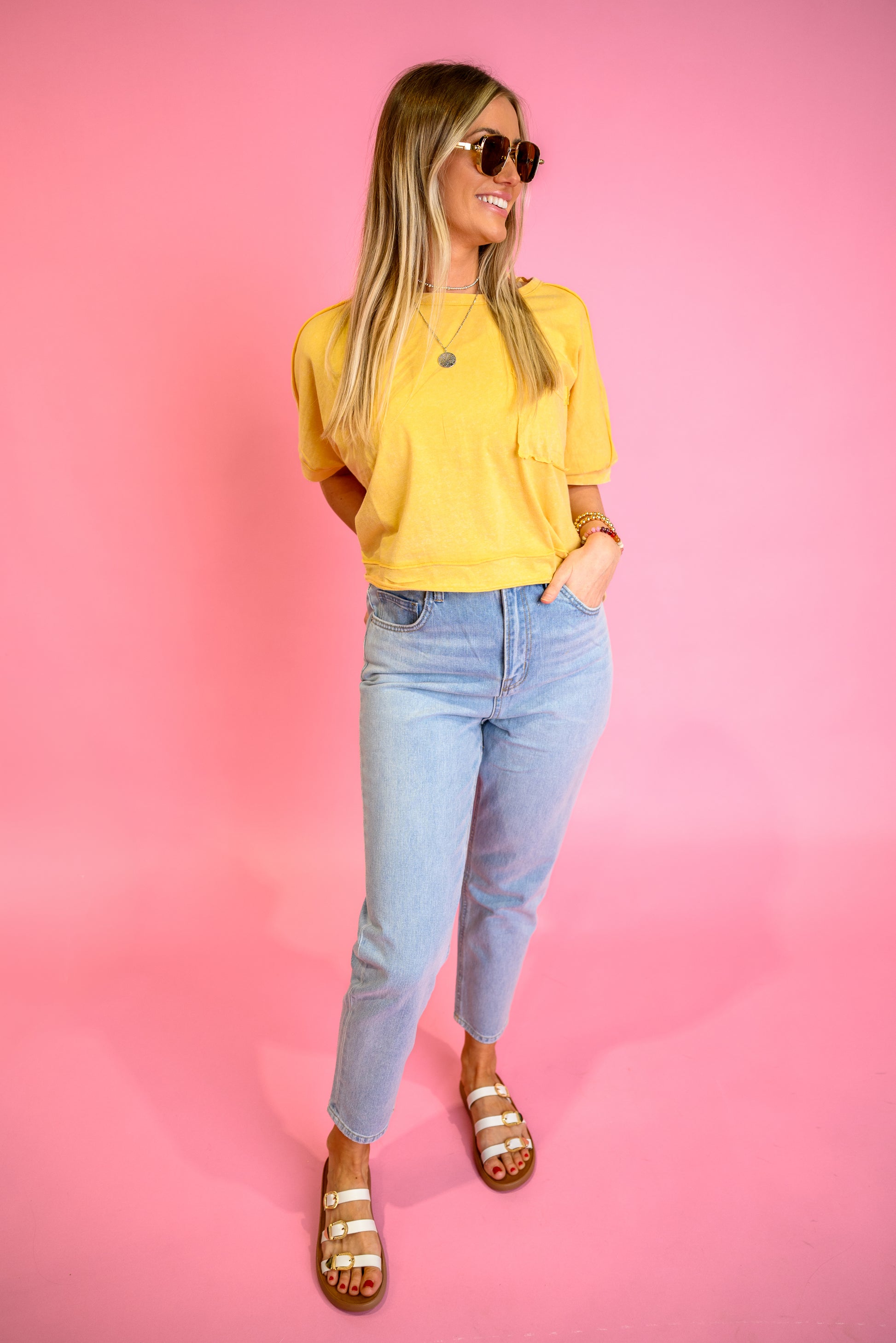 Allie Mica High Rise Mom Jeans - EOS Final Sale