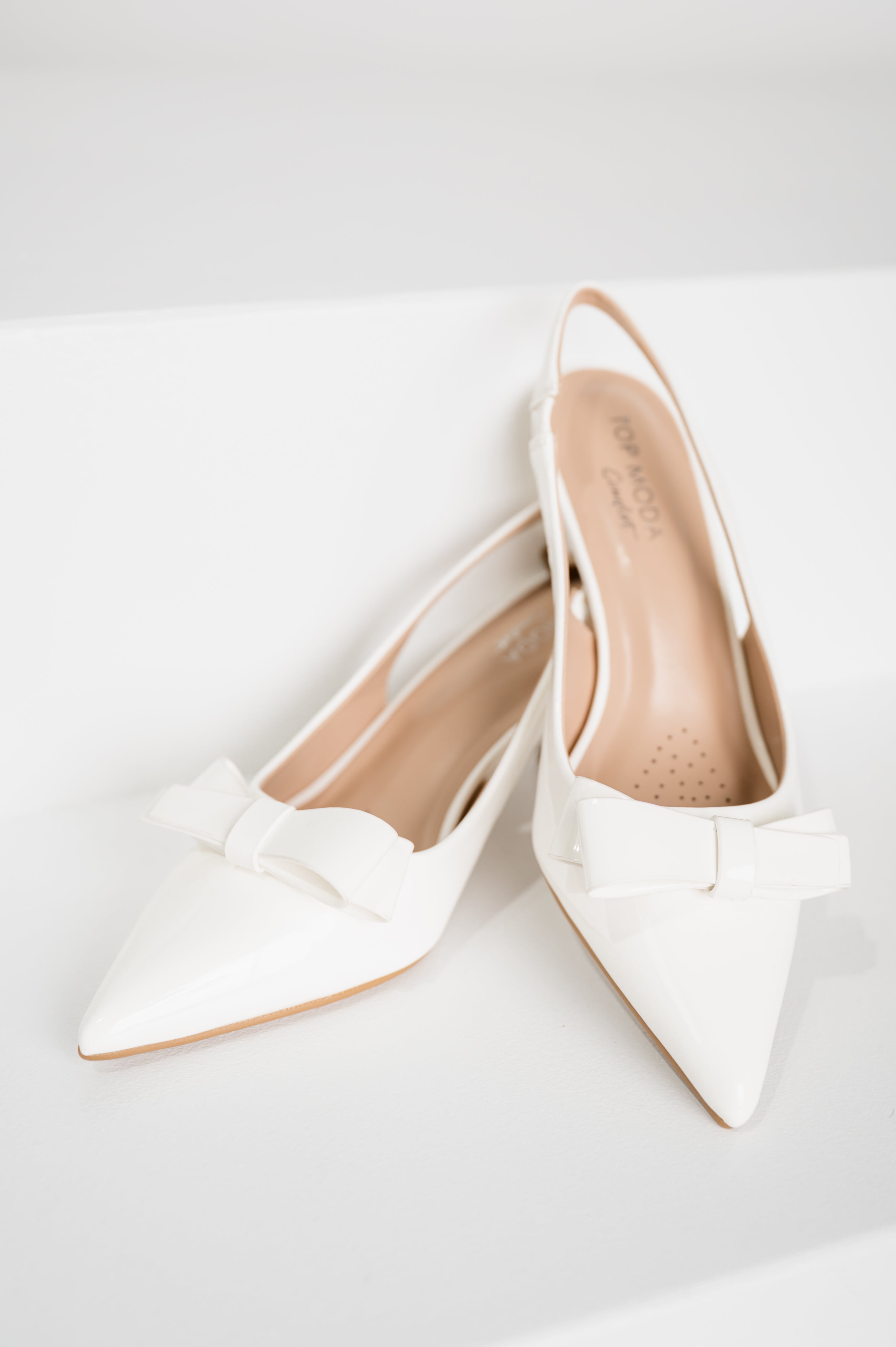 Arias Slingback Heel - White *Final Sale*