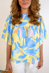 Artful Horizon Top - Blue