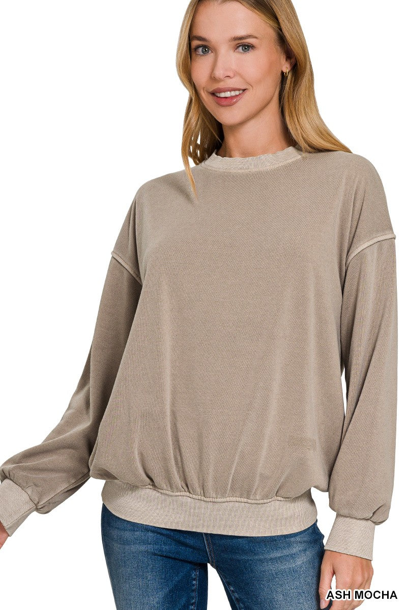Cloudy Haze Fleece Sweatshirt - Ash Mocha