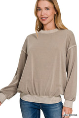 Cloudy Haze Fleece Sweatshirt - Ash Mocha