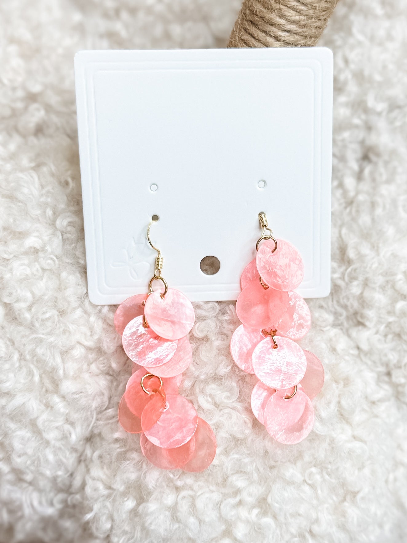 Beachside Charm Earrings - Pink
