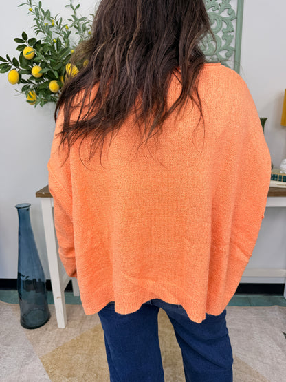 Drop Shoulder Loose Fit Sweater
