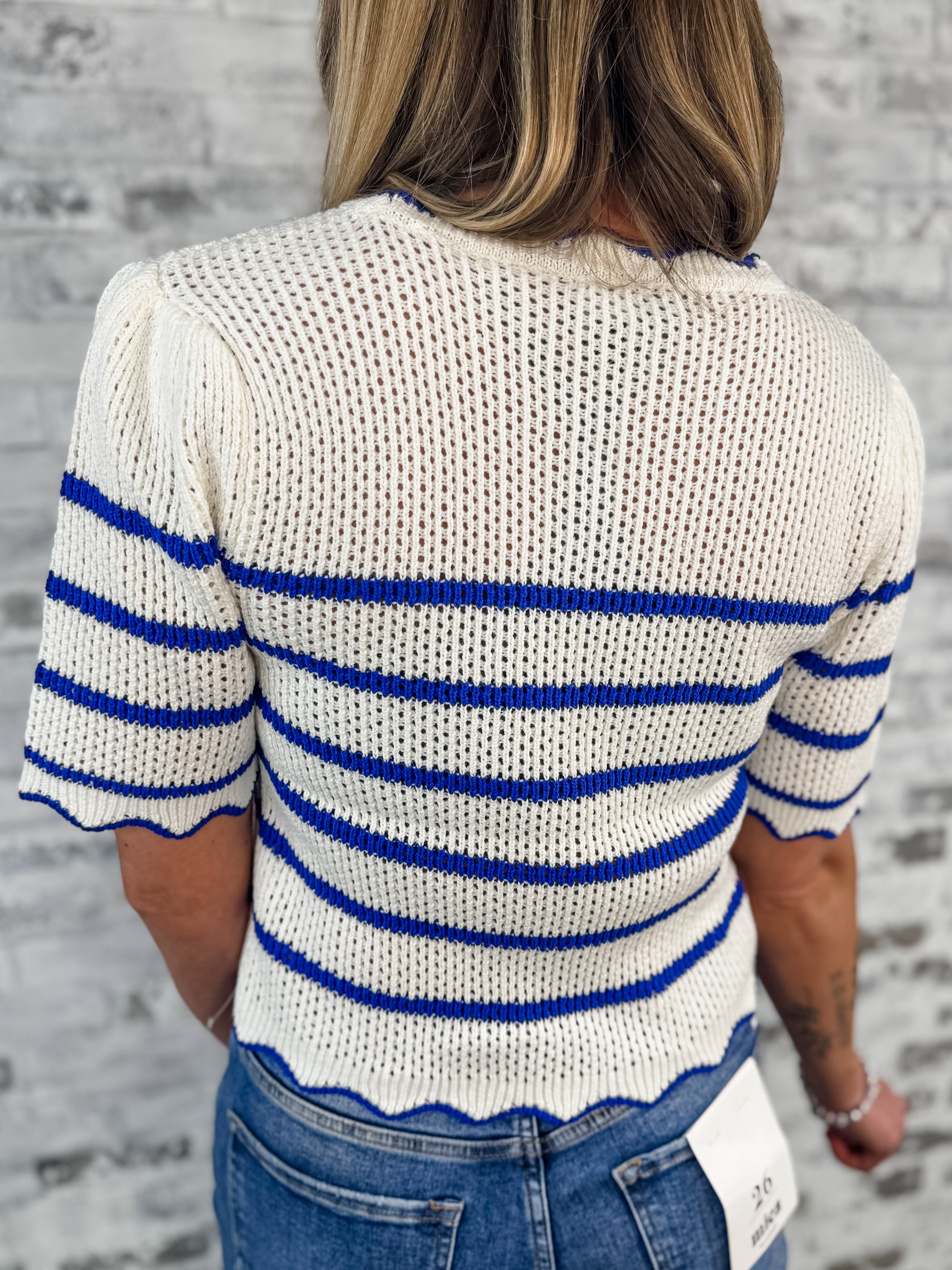 Ocean Wave Striped Knit Top *Final Sale*