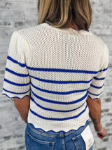 Ocean Wave Striped Knit Top *Final Sale*