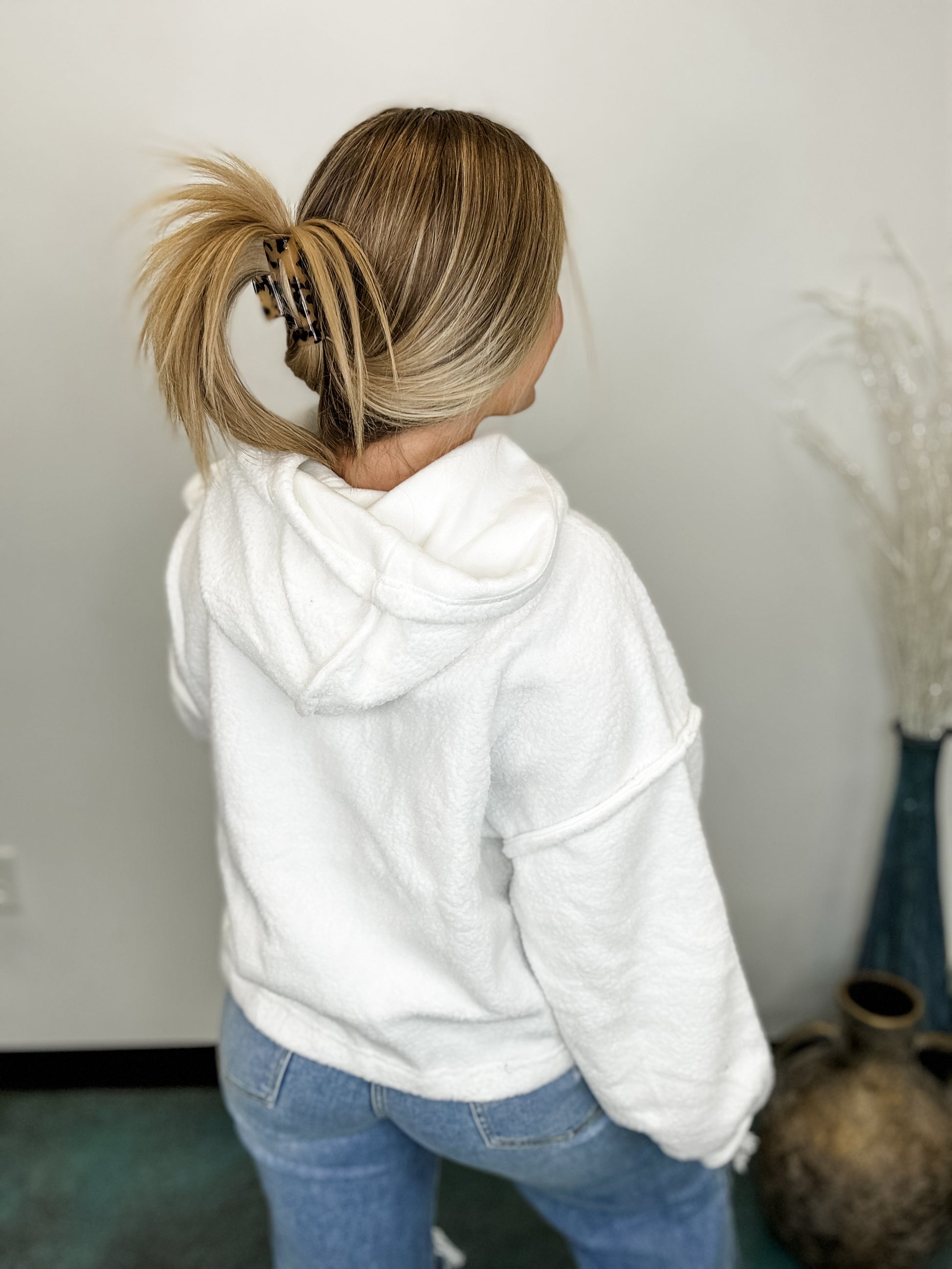 Fleece & Flow Hoodie - White *Final Sale*