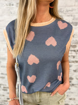 Blush Heart Dolman Top