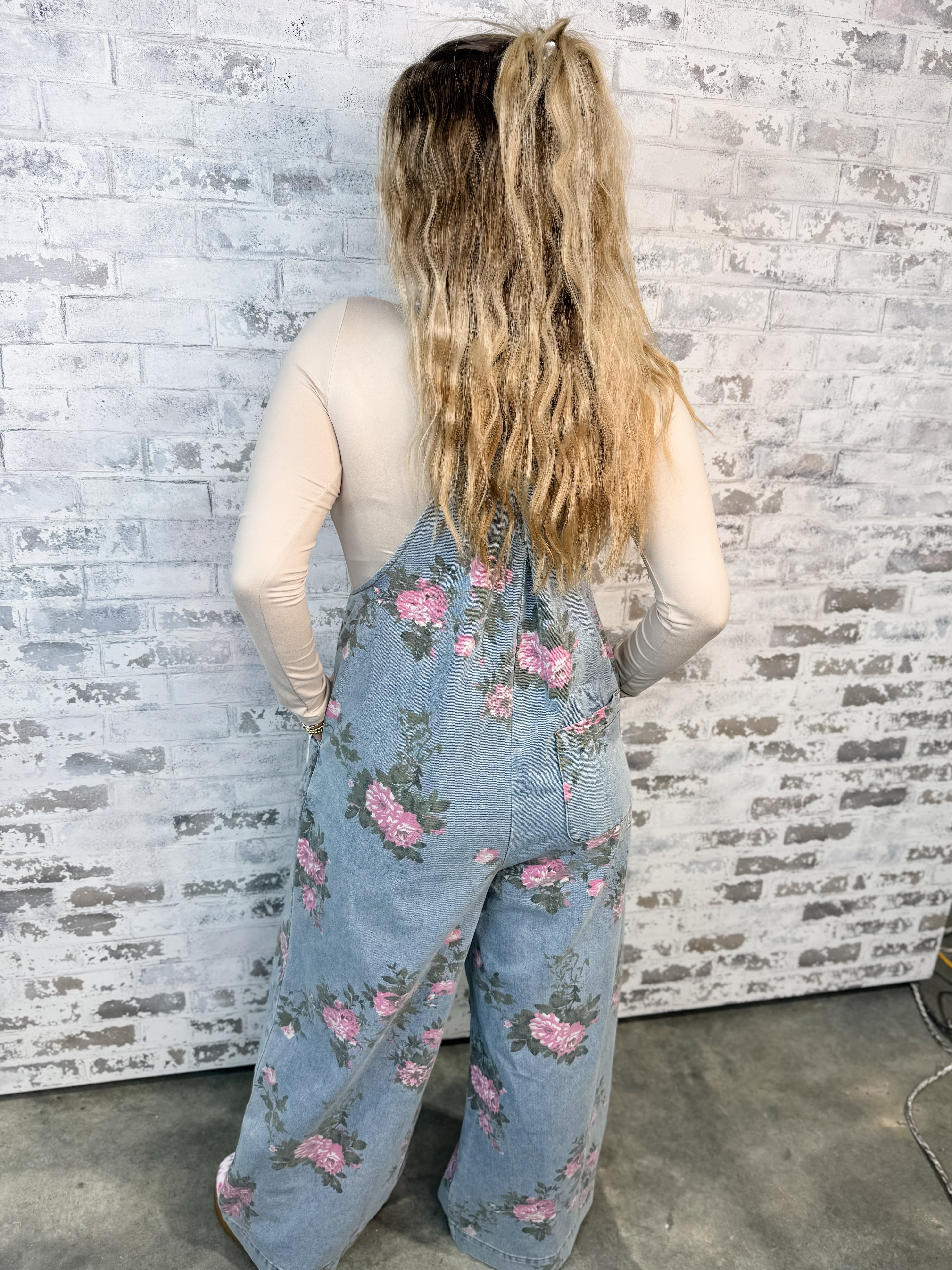 Garden Drift Denim Jumpsuit