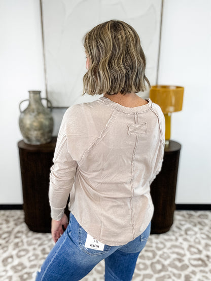 Casual Cutie Top - Ash Mocha - EOS Final Sale