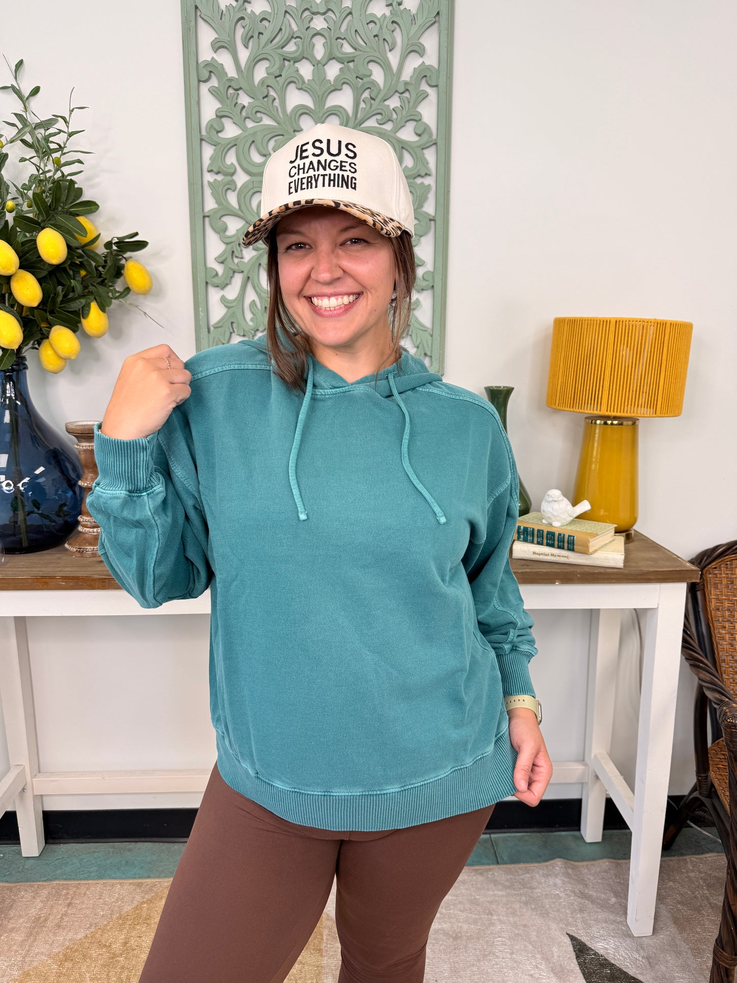 French Terry Pigment Dye & Enzyme Washing Hoodie
