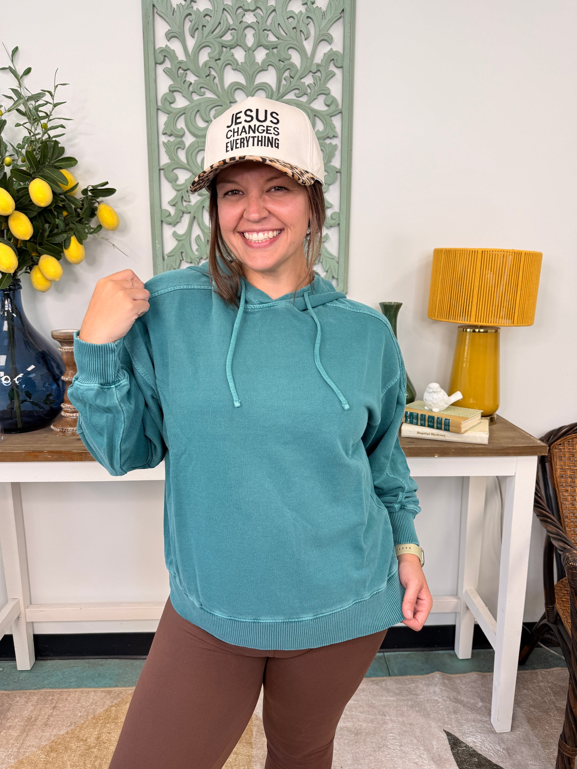 French Terry Pigment Dye & Enzyme Washing Hoodie