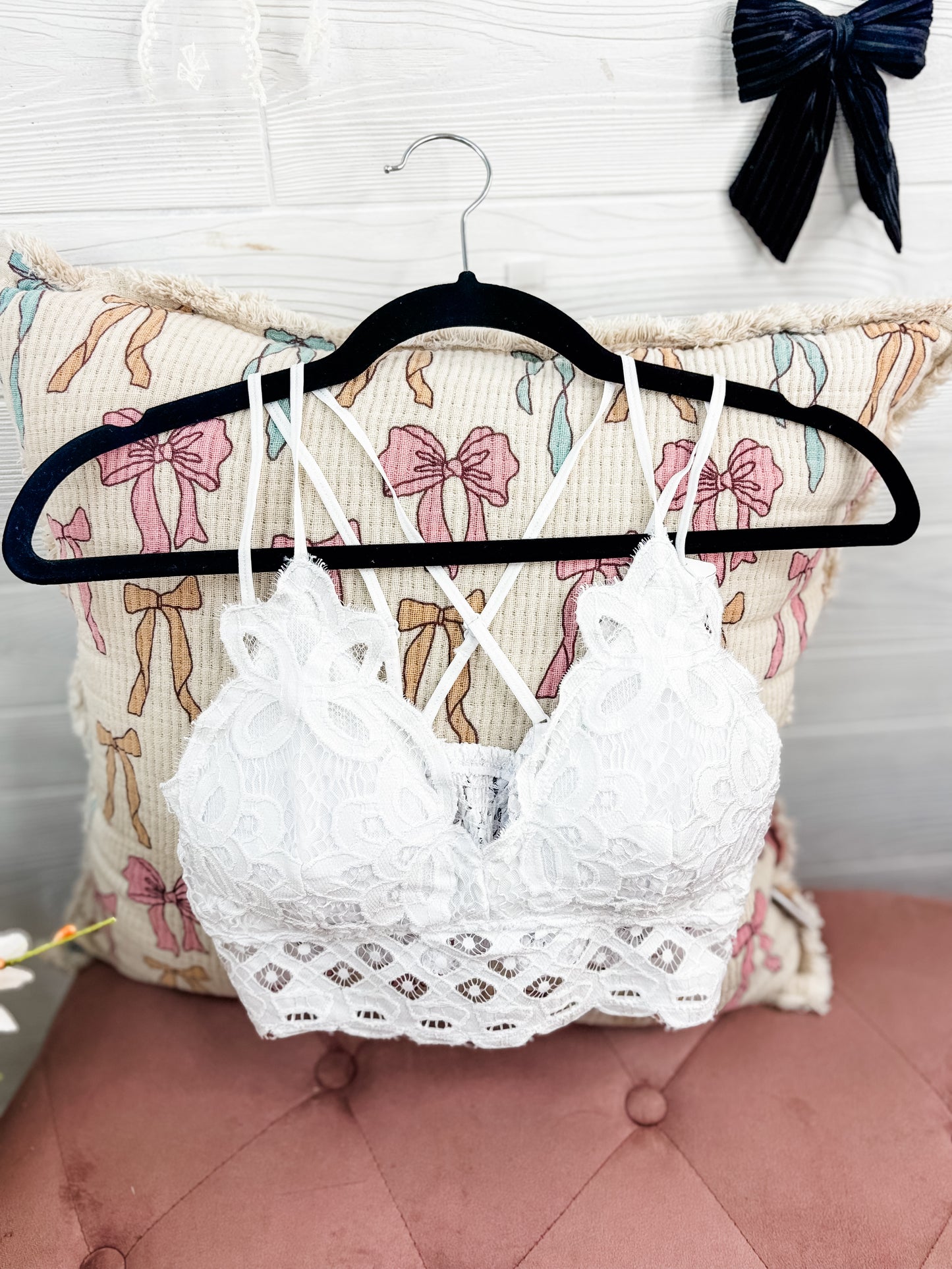Crochet Lace Bralette - White FINAL SALE