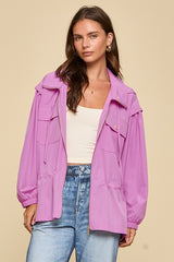 Breezy Utility Zip Jacket - Orchid