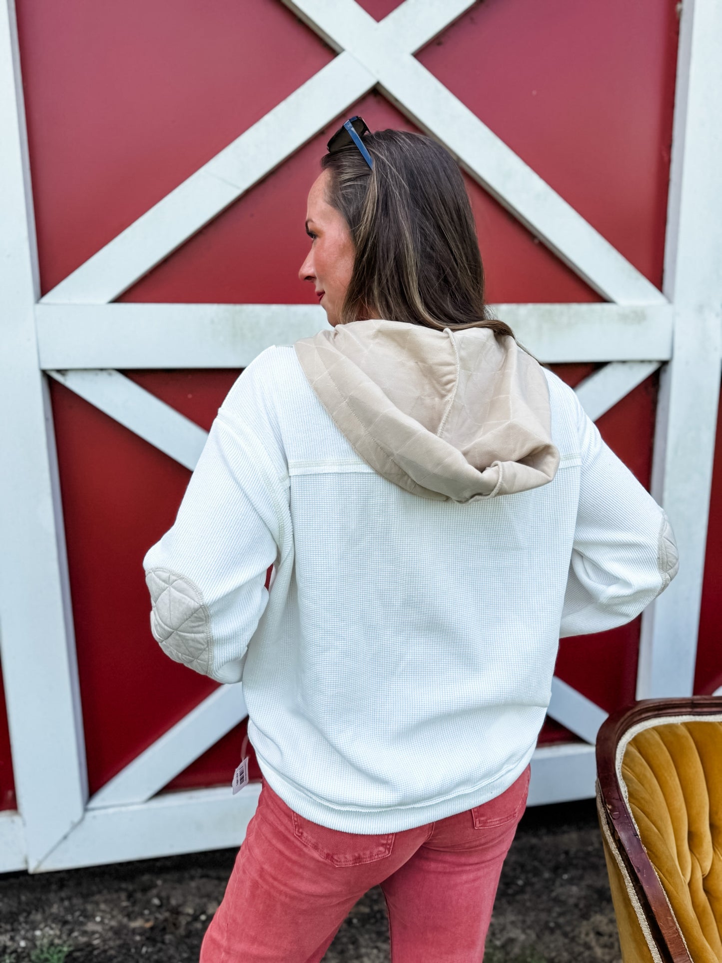 Hooded Harmony Jacket - Beige *Final Sale*