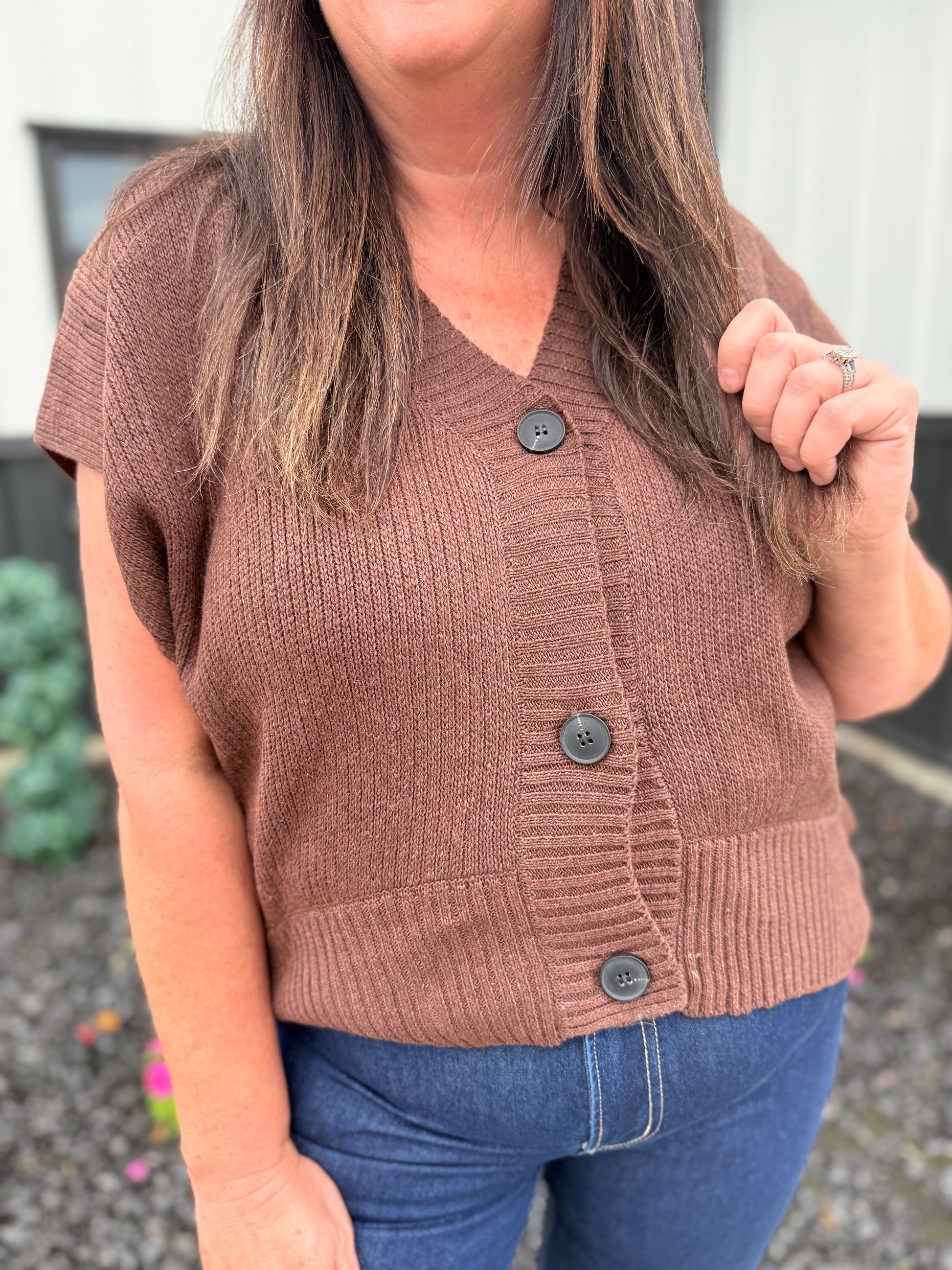 Sleeveless Cardigan Vest