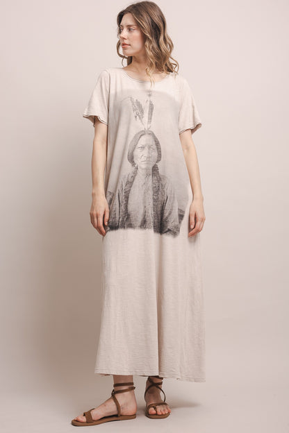 Indian Print Washed Maxi Dress - EOS Final Sale