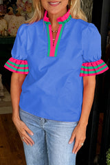 Stripe Dream Frill Top - Blue