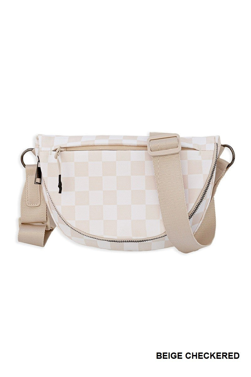 Starlit Rhythm Bag - Beige Checkered