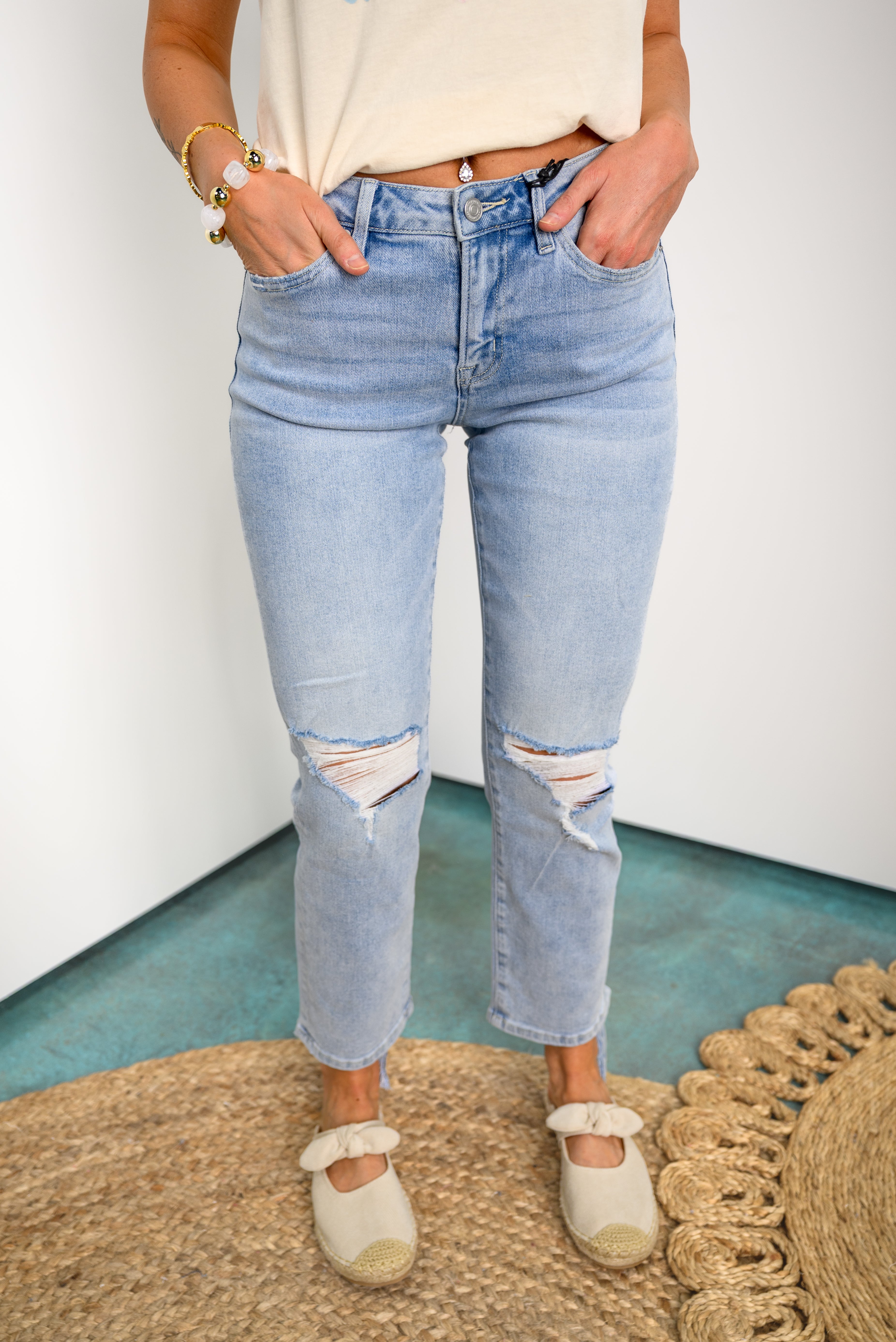 Belle Mica Mid Rise Jeans