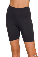Serene Stretch Biker Shorts - Black DOORBUSTER