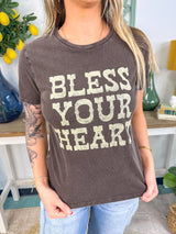 Bless Your Heart Vintage Faux Crop Tee
