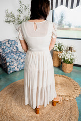 Bloom & Flow Ruffle Dress - Cream *Final Sale*