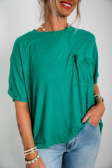 Blossom Ribbed Top - Green