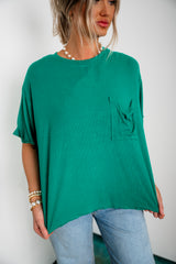 Blossom Ribbed Top - Green