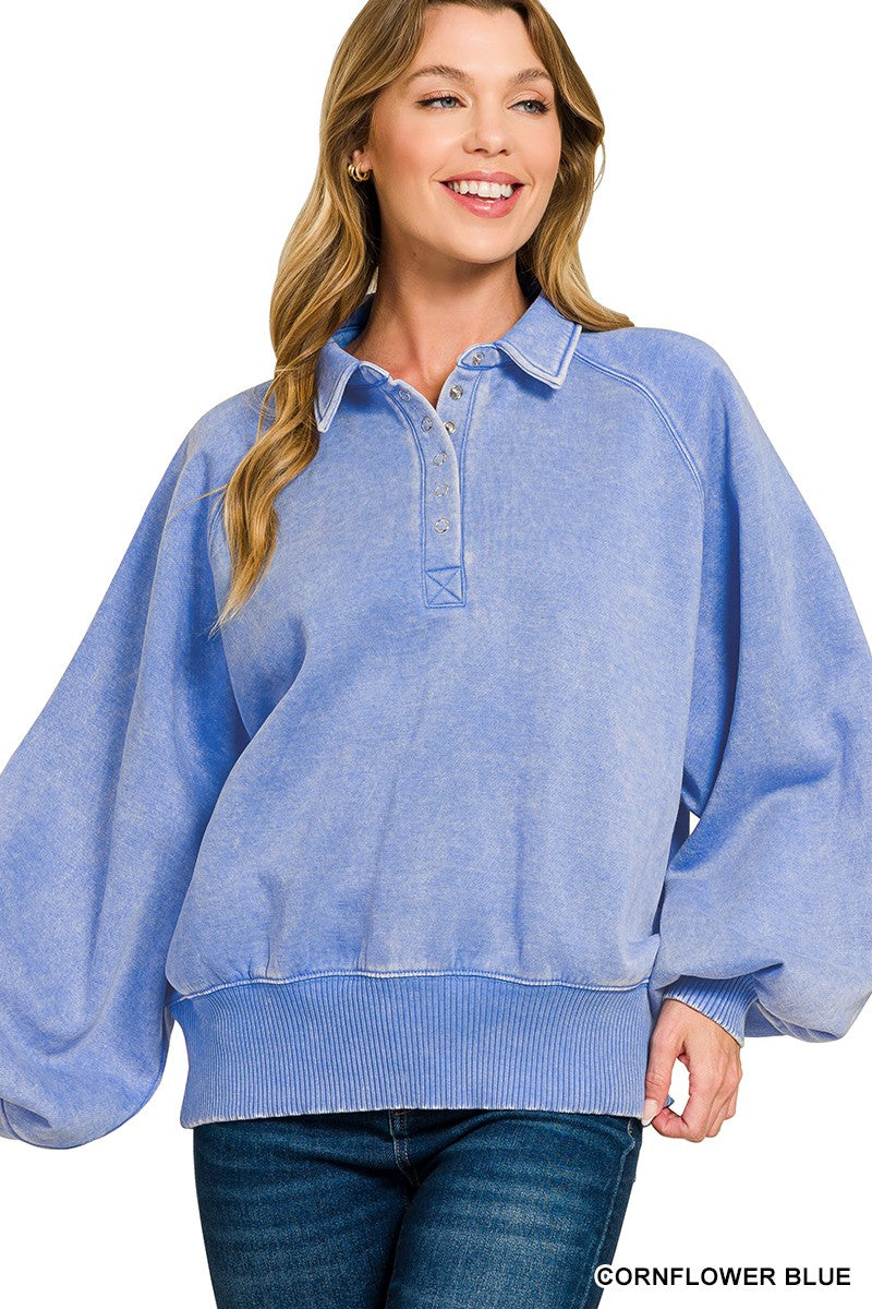 Frost Fade Pullover - Blue