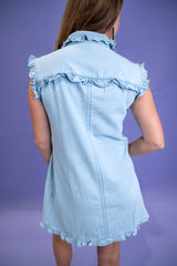 Bluebell Ruffle Denim Dress