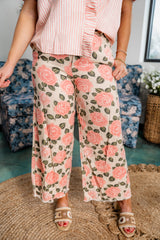 Blush Garden Tailored Pants - Pink