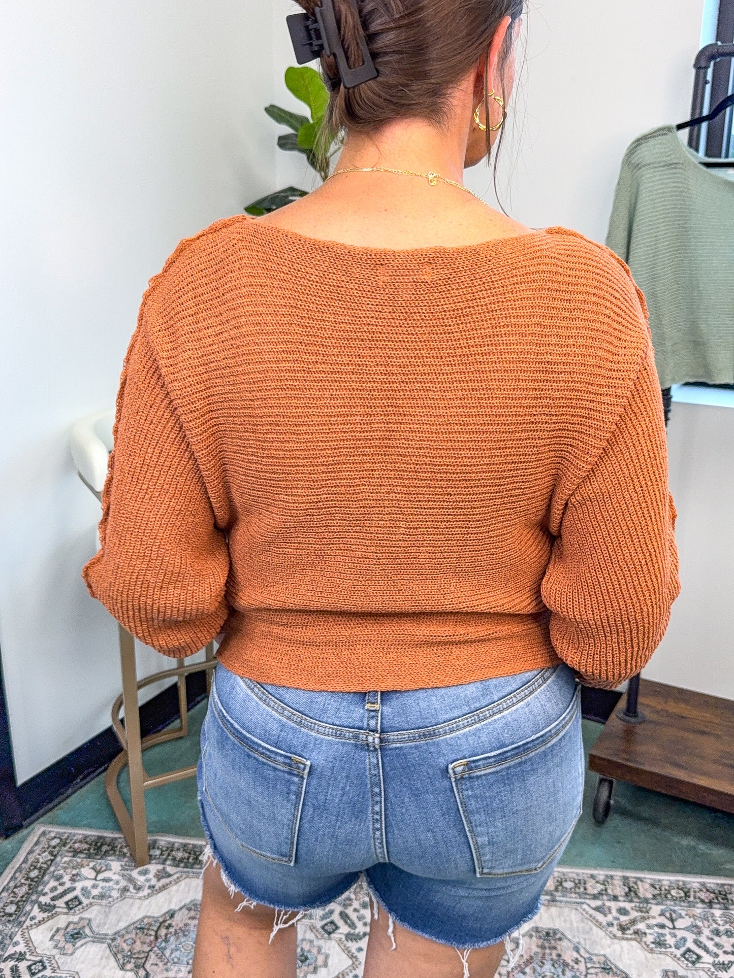 Boat Neck Off Shoulder Dolman Sleeve Sweater