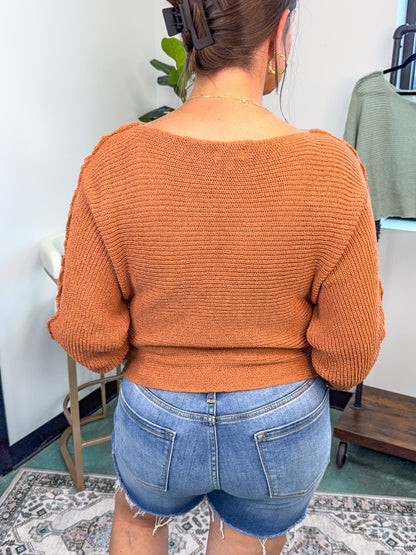 Boat Neck Off Shoulder Dolman Sleeve Sweater
