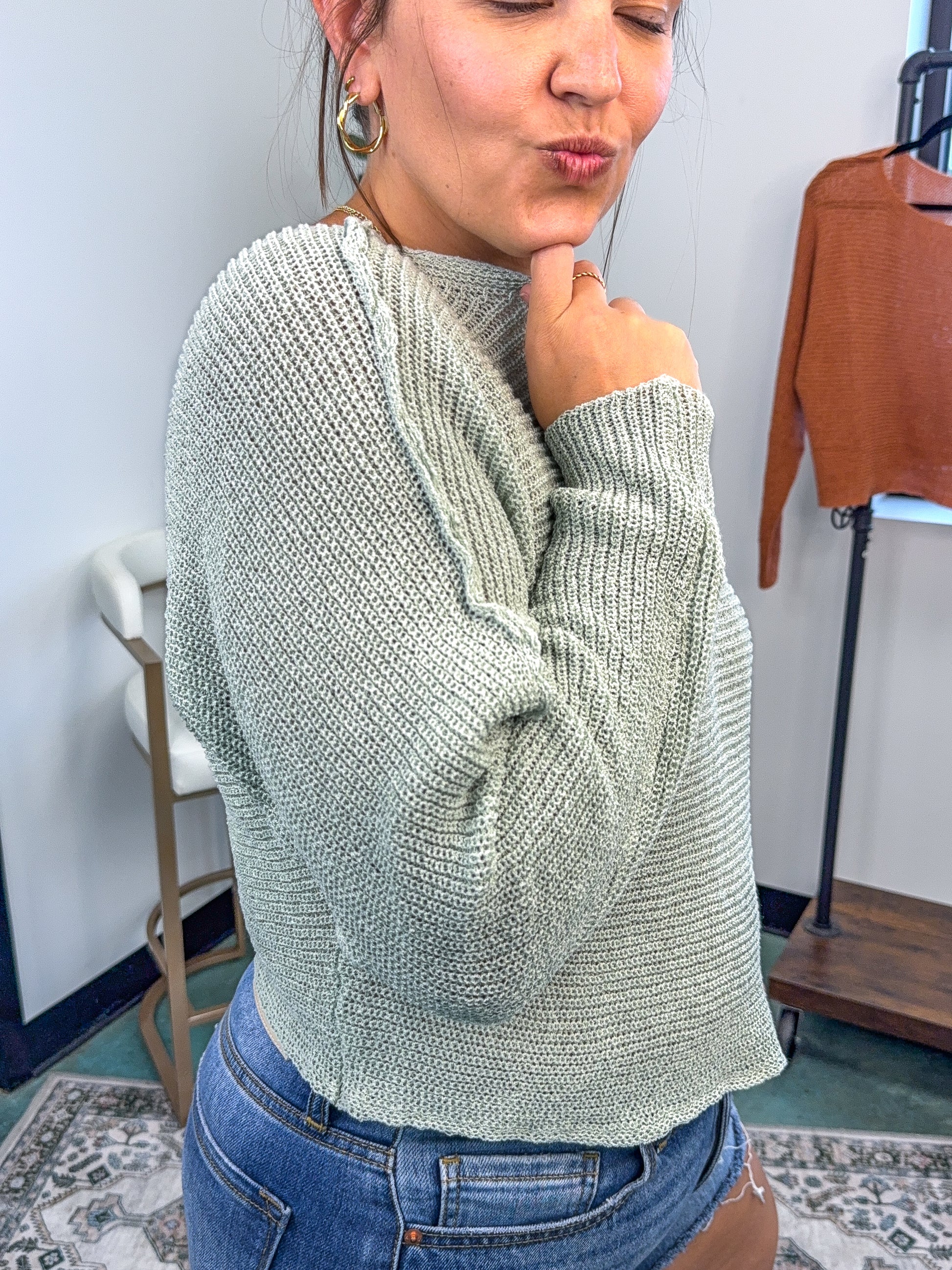 Boat Neck Off Shoulder Dolman Sleeve Sweater