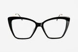Bold Horizon Cat Eye Frames - Black