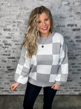 Cozy Clause Sweater - Grey