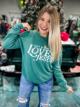 Just A Girl Who Loves Jesus Mineral Sweatshirts