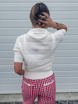 Zip It Up Basic Sweater - White