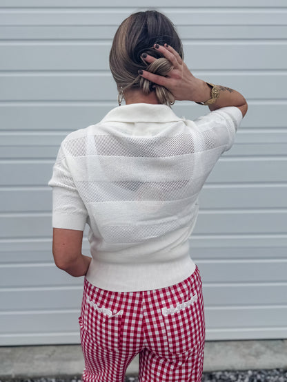 Zip It Up Basic Sweater - White