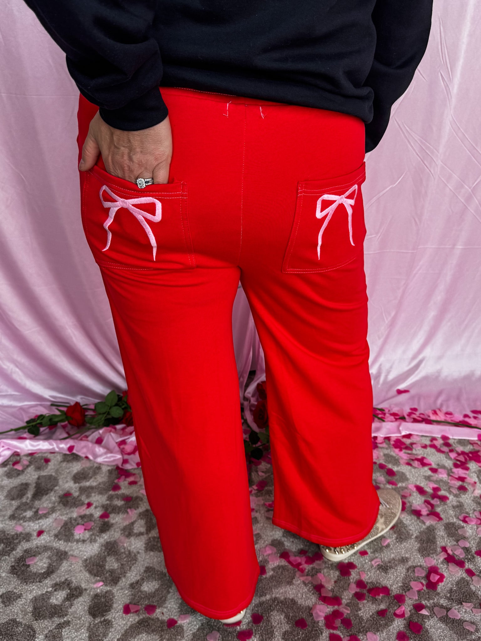 Sweet Serenade Wide Pants - Red