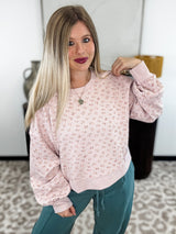 Floral Whimsy Oversized Top - Blush