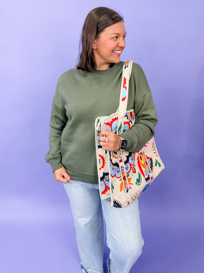Cozy on Repeat Fleece Sweatshirt