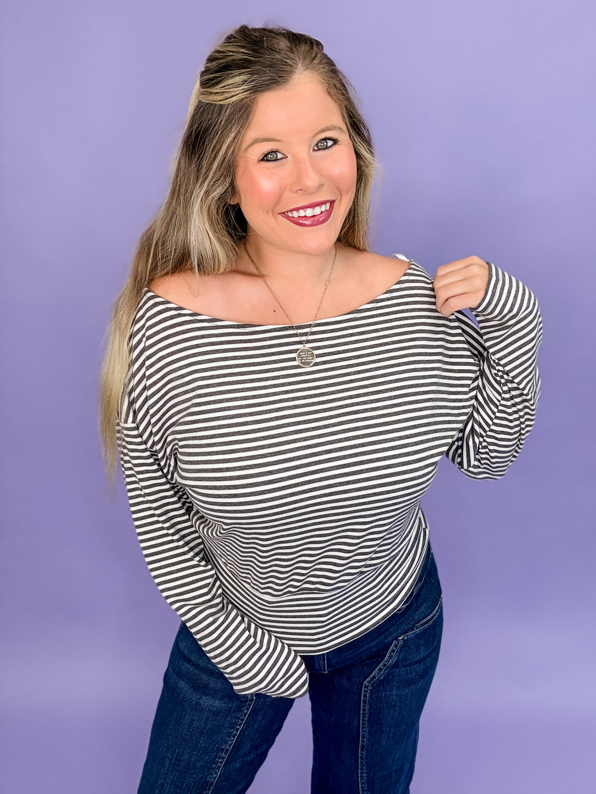 Easy Does It Stripe Top